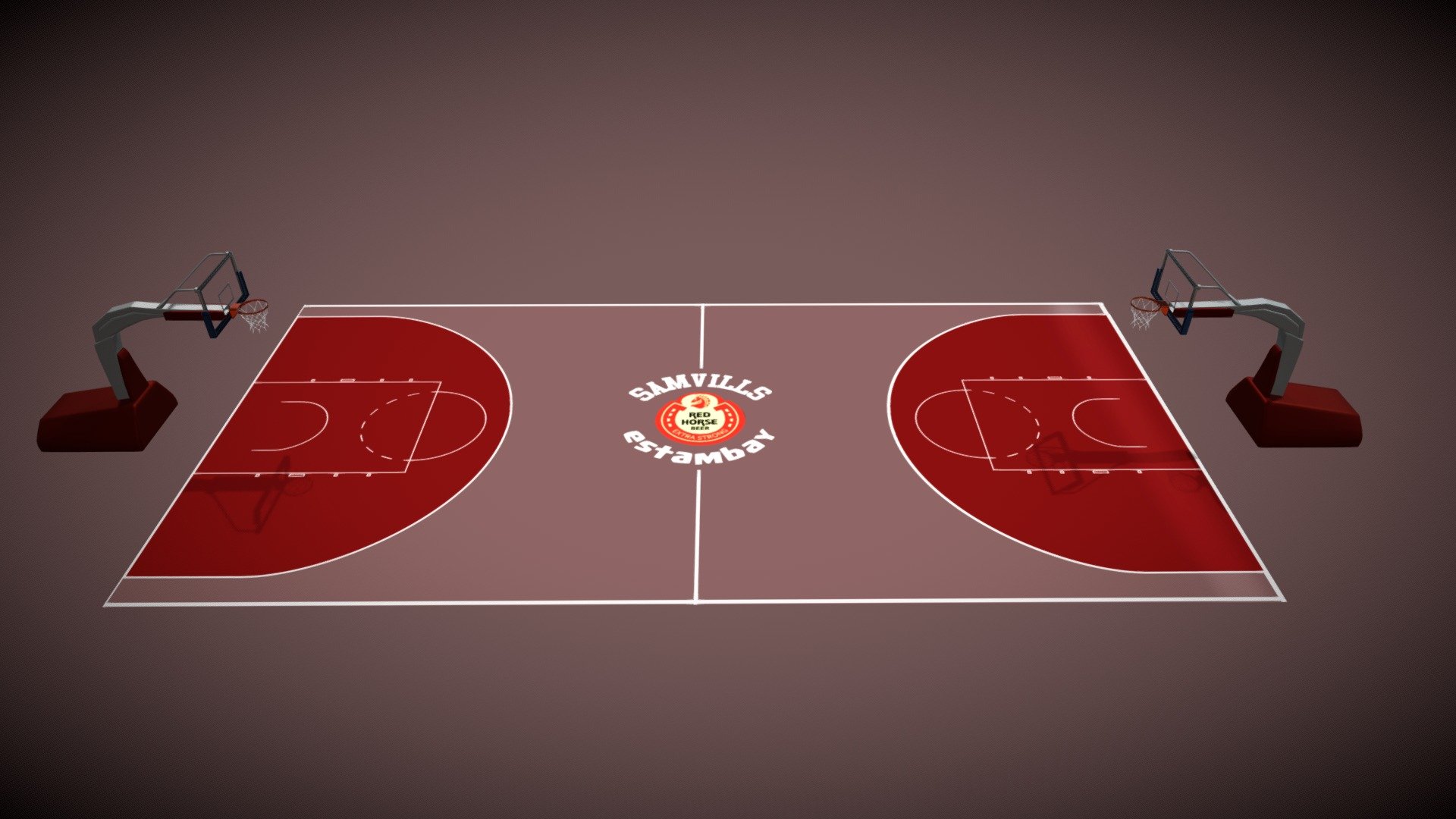 SAMVILLS Estambay Boys Basketball Court 3d model