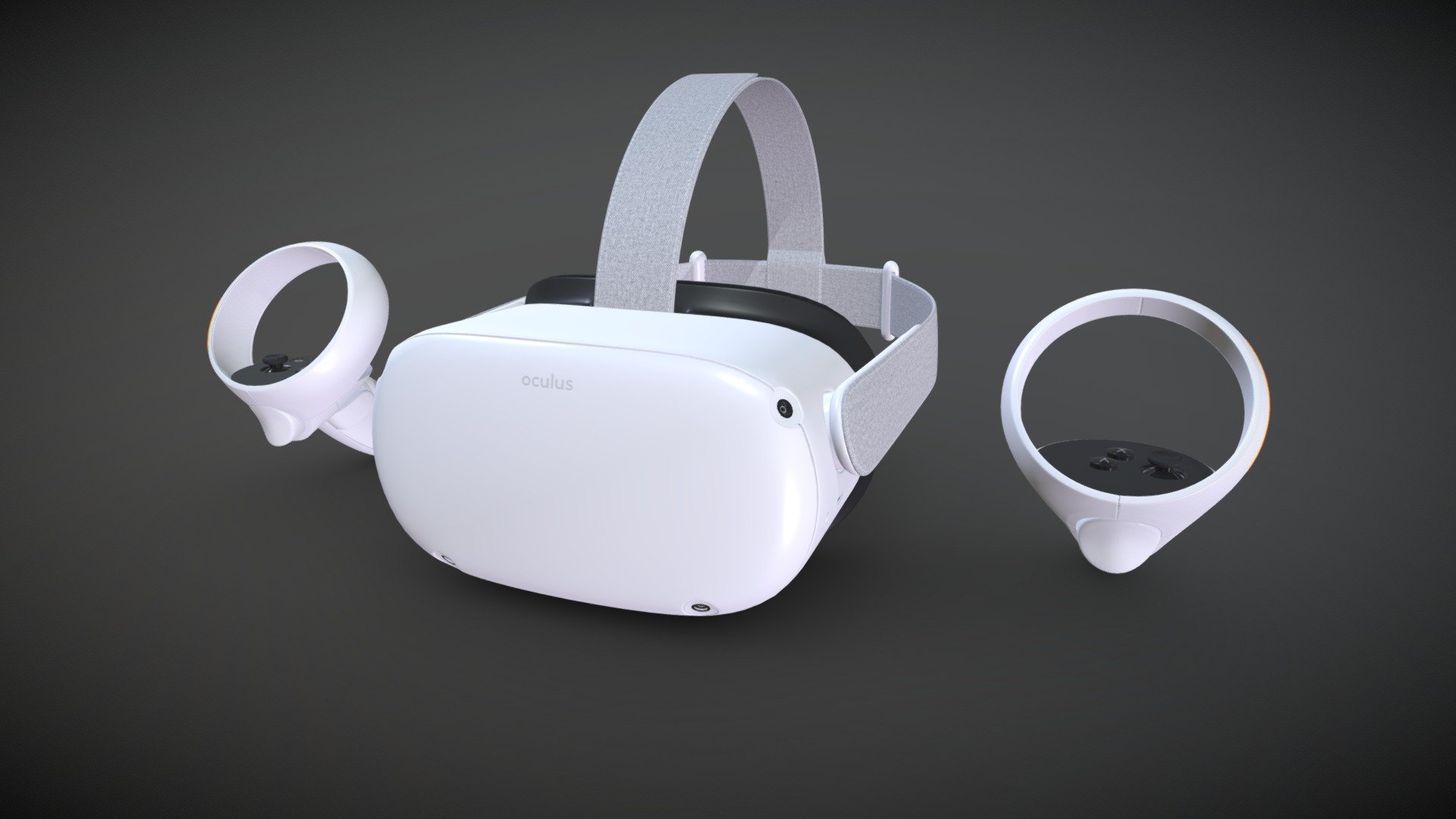 Oculus Quest 2 (Now Meta Quest 2) VR Headset with Controllers

[Technical Information]


Real world scale.
All geometry is subdivision ready.
Polycount at subdiv Lv. 0: 13,502.
Polycount at subdiv Lv. 1: 53,953.
Polycount at subdiv Lv. 2: 215,812.
Fully unwrapped, non-overlapping UV's.
8K PBR Textures.
No N-gons, Isolated Vertices, or Complex Poles.

[Additional File Includes]

_SPP - Substance Painter project file.

_TEX - 4K Textures.

_TEX_8K - 8K Textures.

_C4D_Octane - Cinema 4D project file with Octane shaders.

_ORBX - Octane Standalone Package with embeded textures.

_C4D - Cinema 4D project file with Physical/Standard shaders.

_FBX - Autodesk FBX exported from C4D.

_OBJ - OBJ/MTL exported from Cinema 4D. Three versions: subdiv Lv. 0 / 1 / 2.

_E3D - Ready to use in Video Copilot's Element 3D.

Extra formats: max, dae, usdz, gltf/.glb, uasset 3d model