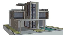 Modern luxury villa house building home design