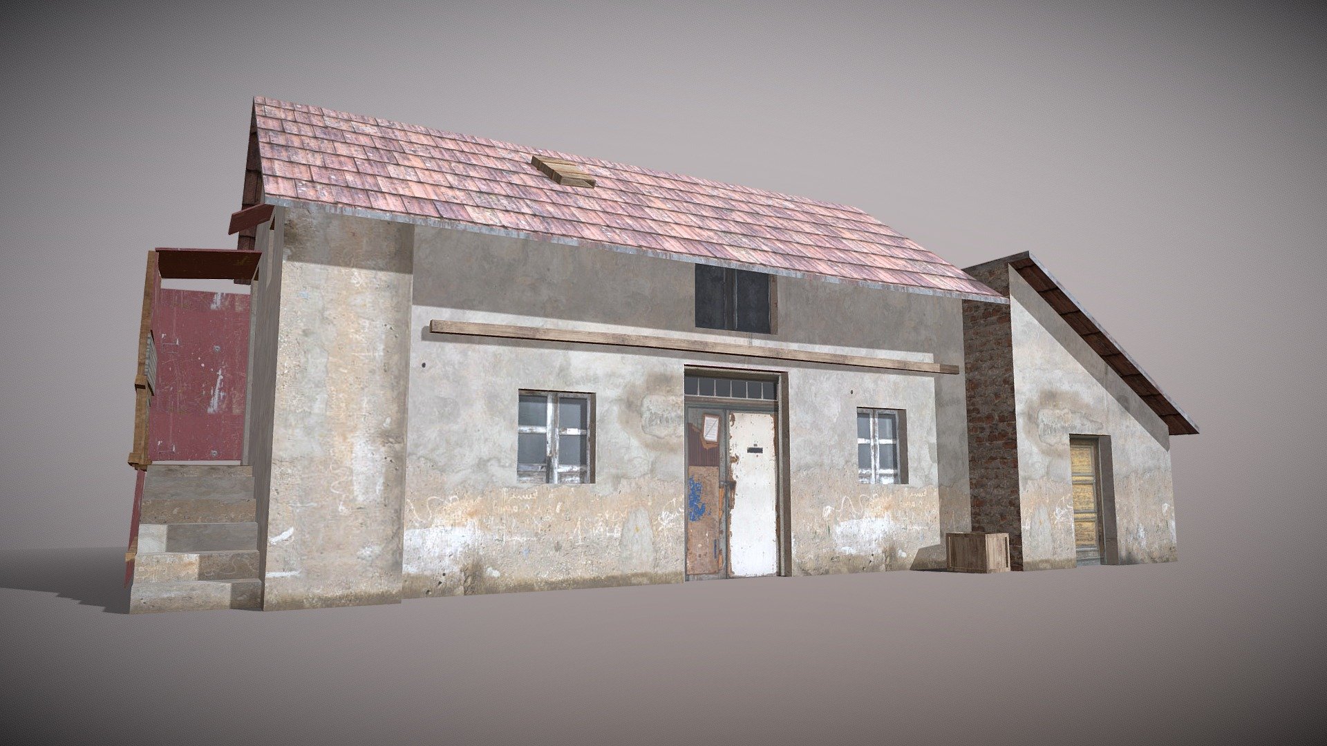Game Ready 3D Old House /slum Native file format 3Ds max 2022
Other formats Blender 4.0 ,FBX, OBJ, 
All formats include materials &amp; textures

Polygons- 544 Vertices - 603

Materials &amp; textures.
1 Diffuse Map 2048x2048 - Slum x1 - Buy Royalty Free 3D model by 3DRK (@3DRK98) 3d model