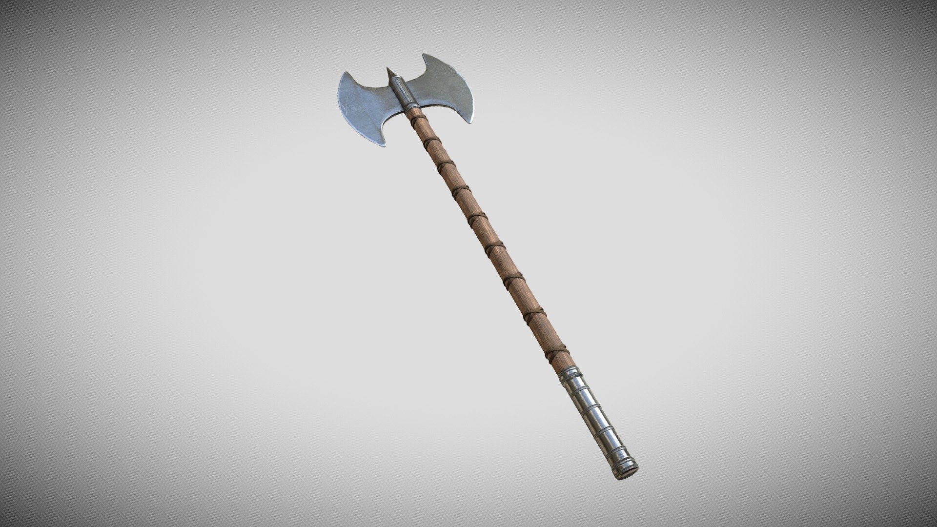 Medieval Double Axe V1 3D Model

hey. this is my Medieval Double Axe V1 3D Model

Just write an email and I'll answer any questions as soon as possible.

Substance Painter Texturing Substance Painter Rendering

Technical Details

1 Meshes
4K Textures
Vertex Count: 7.444
Tries: 13.724
Faces: 6.850
LODs: No
Collision: no
Textures

Albedo

Normal

ORM O=Occulsion R=Roughness M=Metalness

please contact us if you have any questions or problems.Meik

-Support Email: Meik.W.Models@gmx.de

-Support Discord: https://discord.gg/CAXfQrtTgu - Double Axe - Buy Royalty Free 3D model by MW-Models 3d model