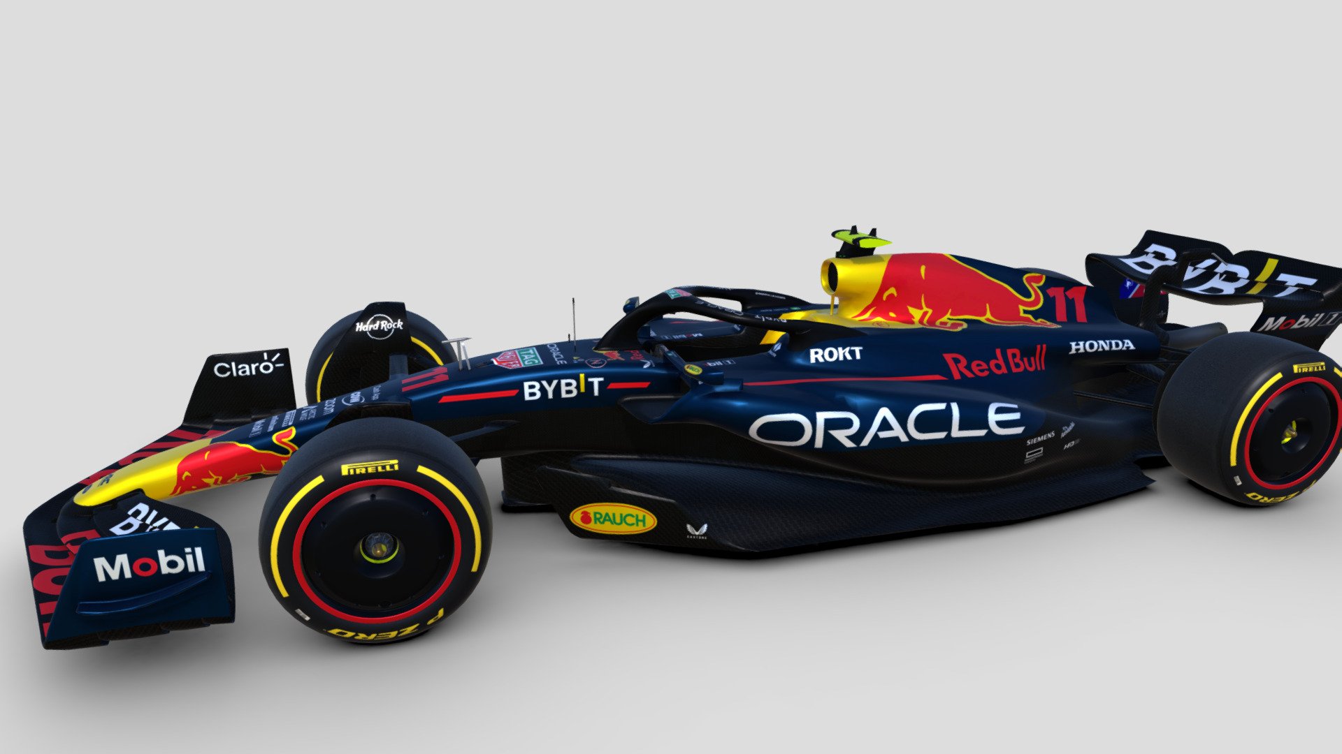 F1 2023 Red Bull Racing RB19. 3D model for Grand Prix 4.
Shape and livery: Early Season 3d model