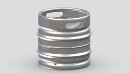 Stainless Steel Beer Keg 30L bar, drink, food, storage, and, barrel, pub, can, aluminum, store, drinking, beverage, beer, drinks, metal, tank, tap, alcohol, keg, brewery, brewing, cask, beverages, lager, alcoholic, 3d, container, draught
