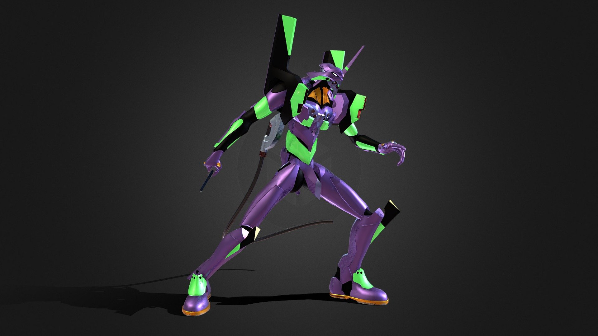 If you’re interested in purchasing any of my models, contact me @ andrewdisaacs@yahoo.com

Evangelion Unit 01 as seen from the anime Neon Genesis Evangelion.

Made in 3DS Max by myself 3d model