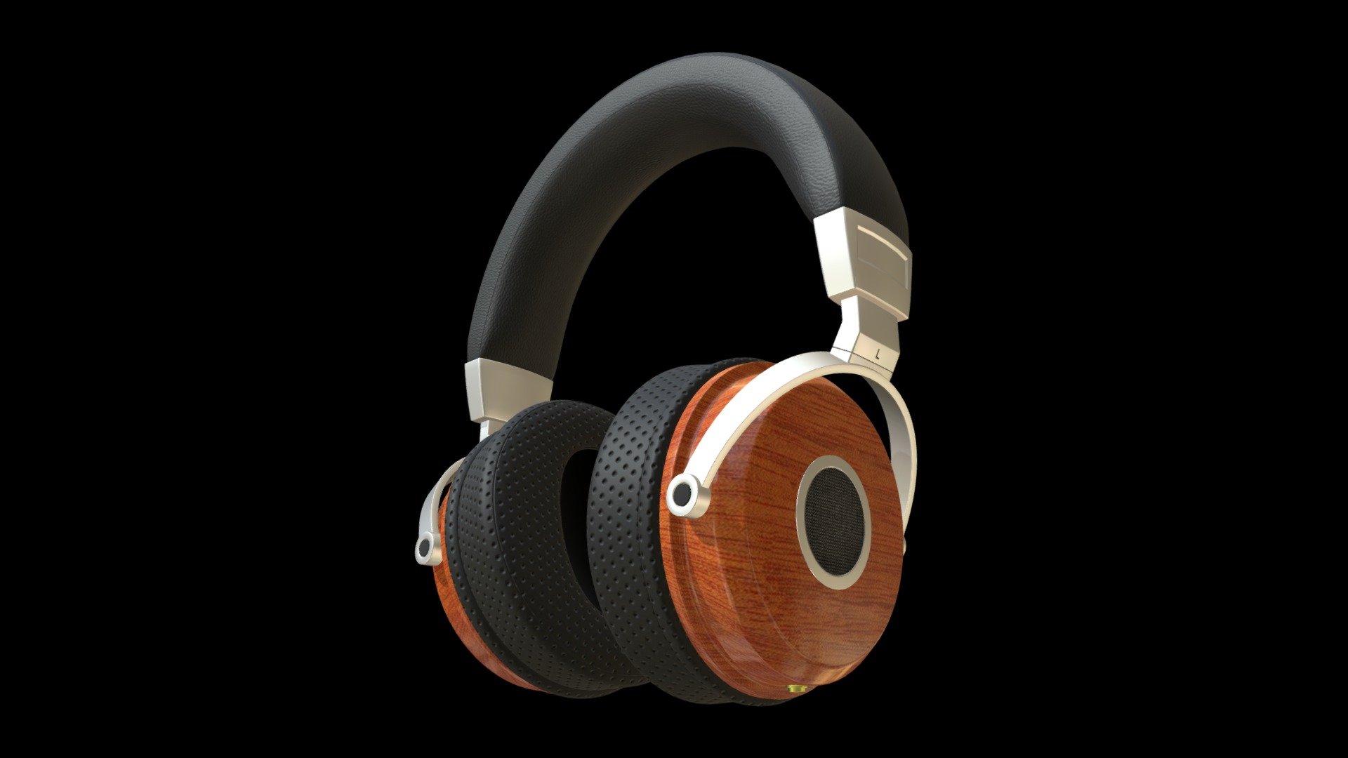 Retro Wooden Headphone - Headphone - 3D model by Tigran (@tigrankhachatryan) 3d model