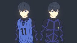 [Blue Lock] Isagi Yoichi 3D Model malecharacter, anime3d, anime-character, bluelock