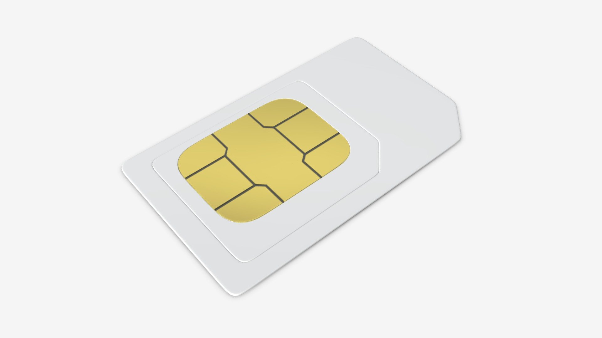 Mobile SIM card 02 - Buy Royalty Free 3D model by HQ3DMOD (@AivisAstics) 3d model