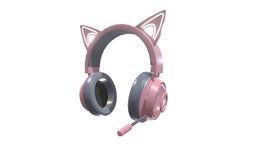 RAZER KRAKEN HEADPHONES KITTY EARS music, gaming, kitty, headphones, pink, razer, microphone, cat-ears, technology, kitty-headphones, kitty-ears, razer-headphones, razer-kraken-kitty