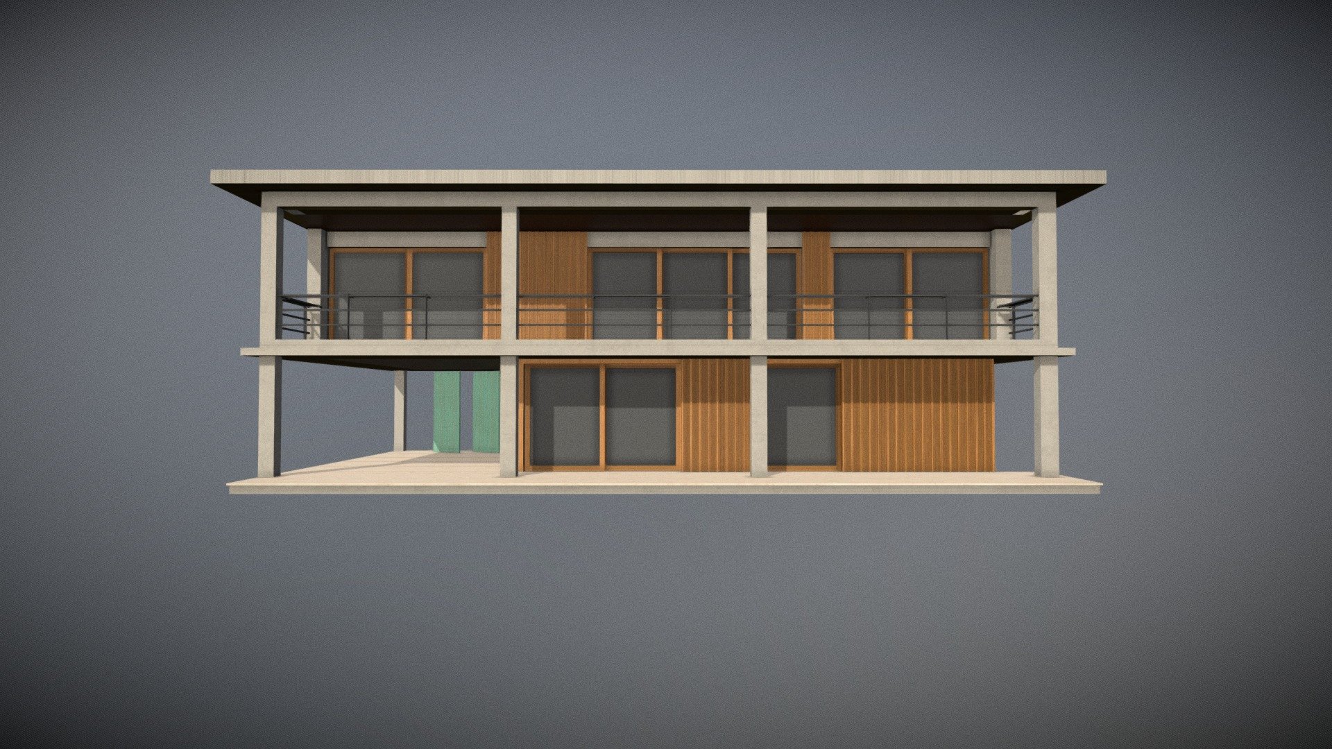 Minimalistic modern house concrete - Buy Royalty Free 3D model by Pixel_Monster (@ar.jethin) 3d model