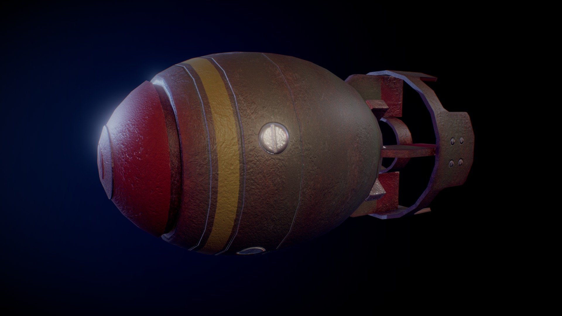 Lowpoly Mini Nuke from the Fallout franchise. Modeling was done in Maya and texturing in Substance Painter 3d model