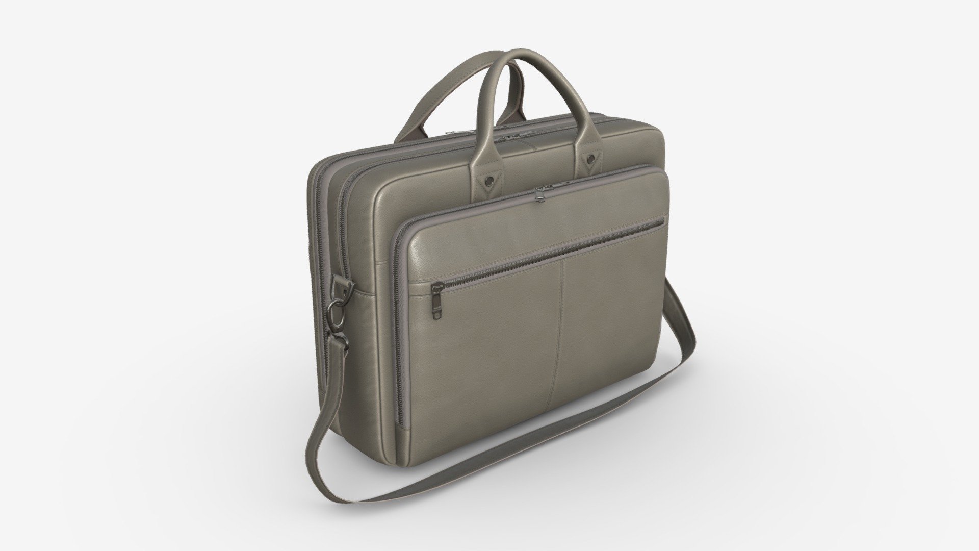 Leather laptop briefcase 02 - Buy Royalty Free 3D model by HQ3DMOD (@AivisAstics) 3d model