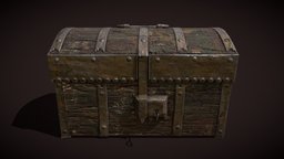 Medieval Box FBX chest, medieval, box, iron