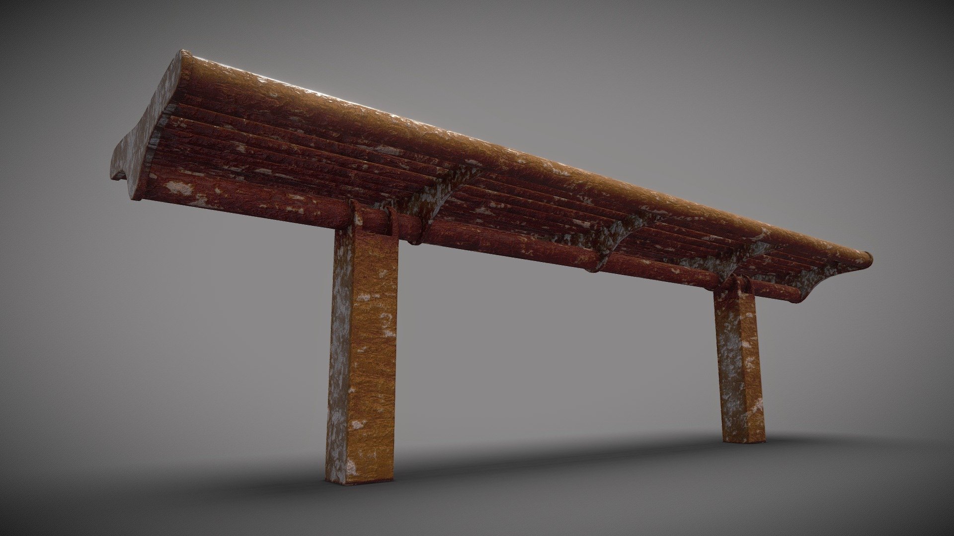 Here is the rusty version of the bench [5]. 




Metal Pipe Bench (High-Poly Version)



PBR texture maps: 




4096 x 4096 



Modeled and textured by 3DHaupt in Blender-2.82 - Bench [5] (Low-Poly) (Rusted Version) - Buy Royalty Free 3D model by VIS-All-3D (@VIS-All) 3d model
