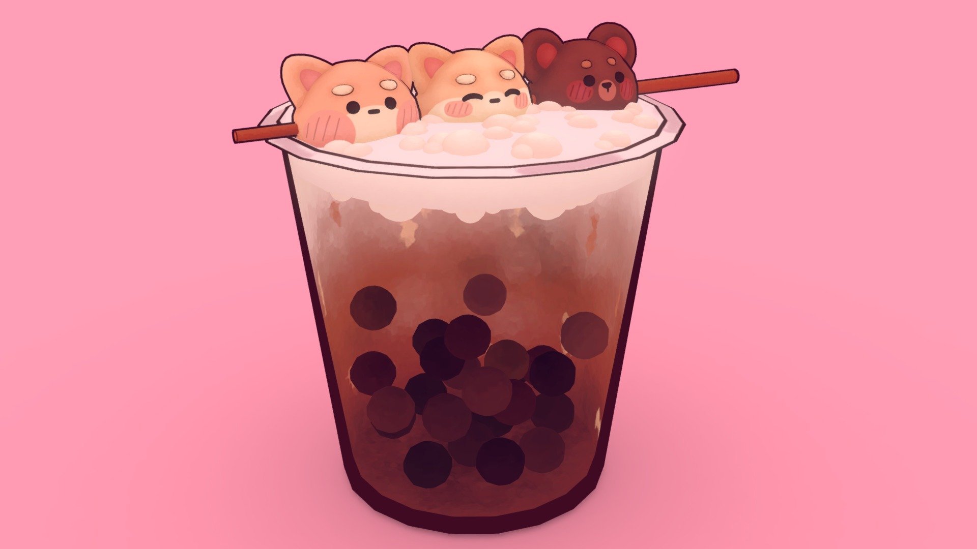 I had a lot of fun making this piece! ♥

The original art is made by the lovely: http://www.instagram.com/pencil.paw  |  http://twitter.com/pawpencil

Thank you for allowing me to create your art in 3D! ♥ - Cute boba tea - 3D model by Kiiba (@keebie) 3d model
