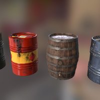 Barrels barrel, barrels, gameasset, gameready