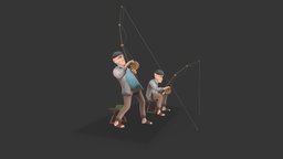 Fisherman Character Lowpoly rigged