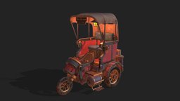 Taxi Steampunk steampunk, props, rickshaw, stylized