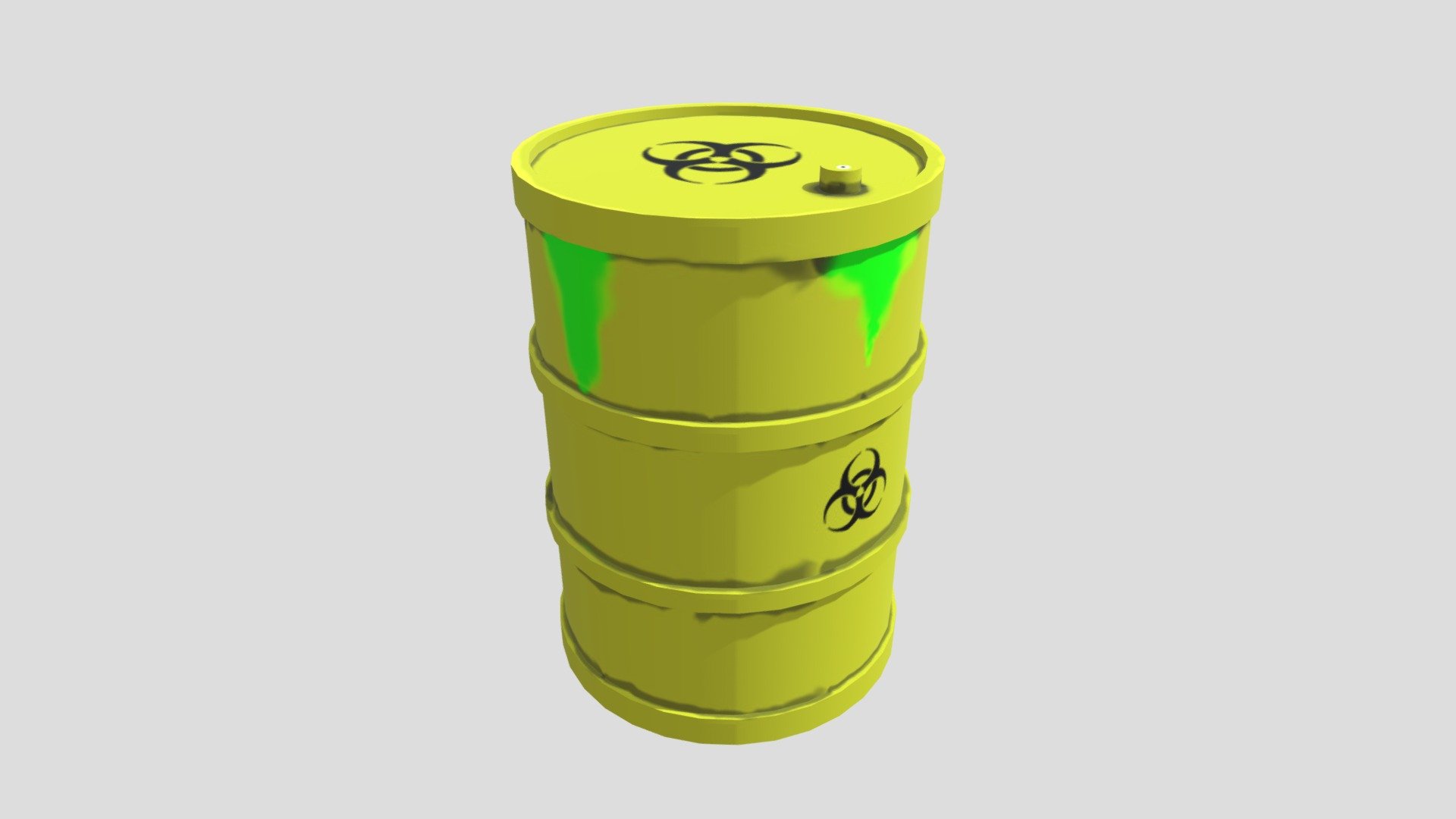 Texture Painted Toxic Barrel - Toxic Barrel - 3D model by Christopher (@Christopher_Developer) 3d model