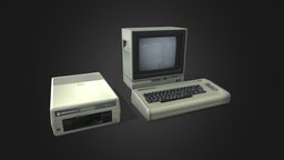 Commodore 64 3D Low Poly computer, 80s, commodore64, 64bits, commodore-64, vintagecomputer, retrocomputer, lowpolycomodore64, pcretro