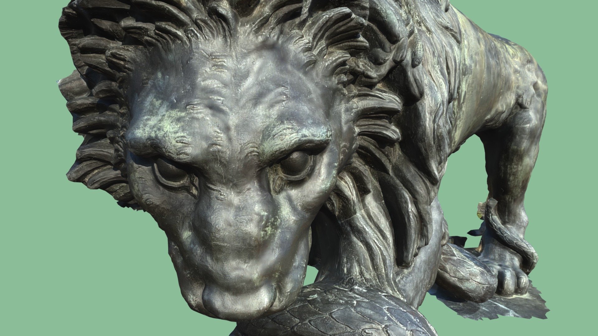 lion  statue - lion statue - 3D model by stelheni 3d model