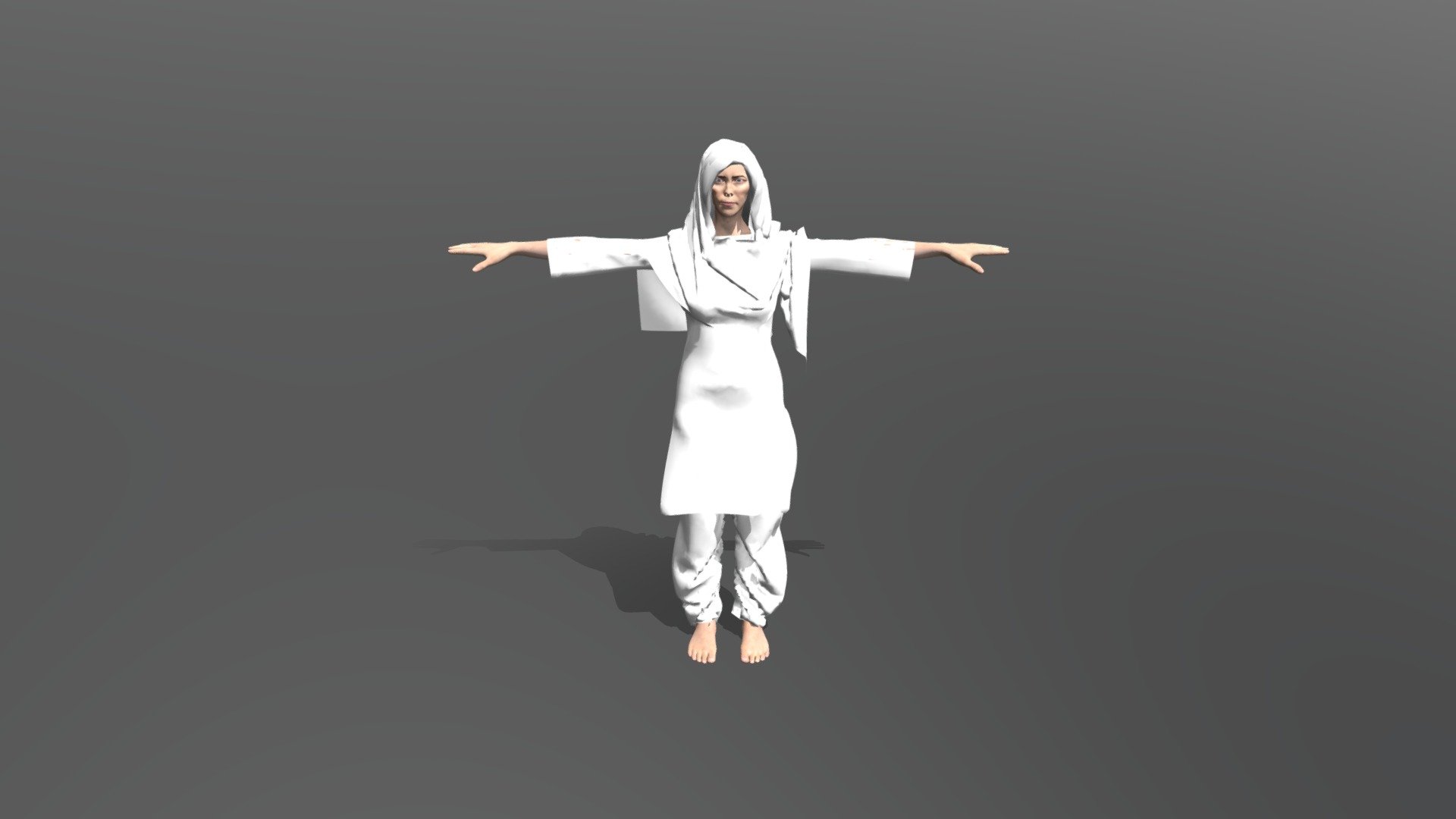 adobeFuse customize character + Marvelous dress - Desi_girl - 3D model by Aazka_Iqbal 3d model