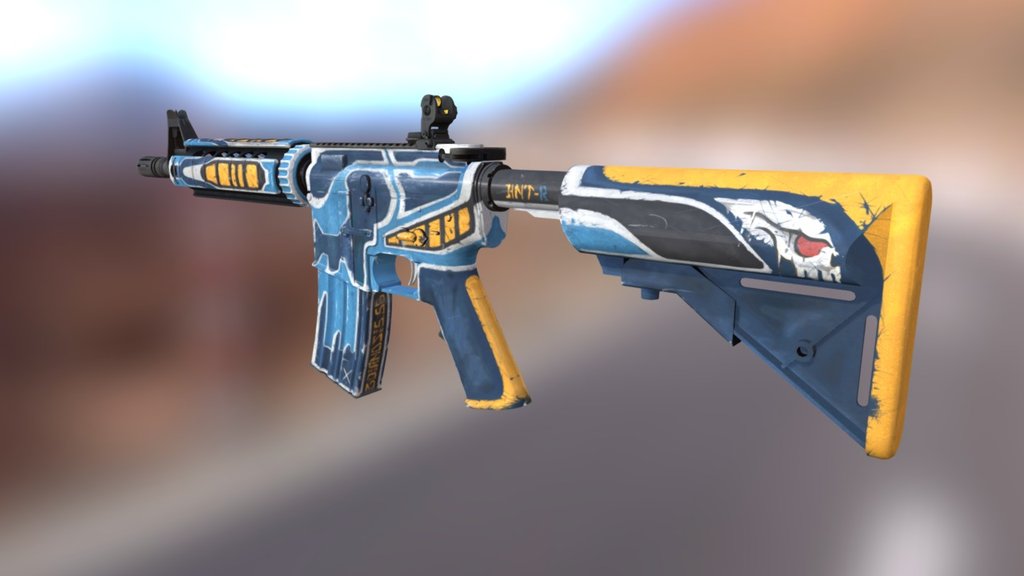 One of my entries for CS: GO x Polycount skin contest 3d model