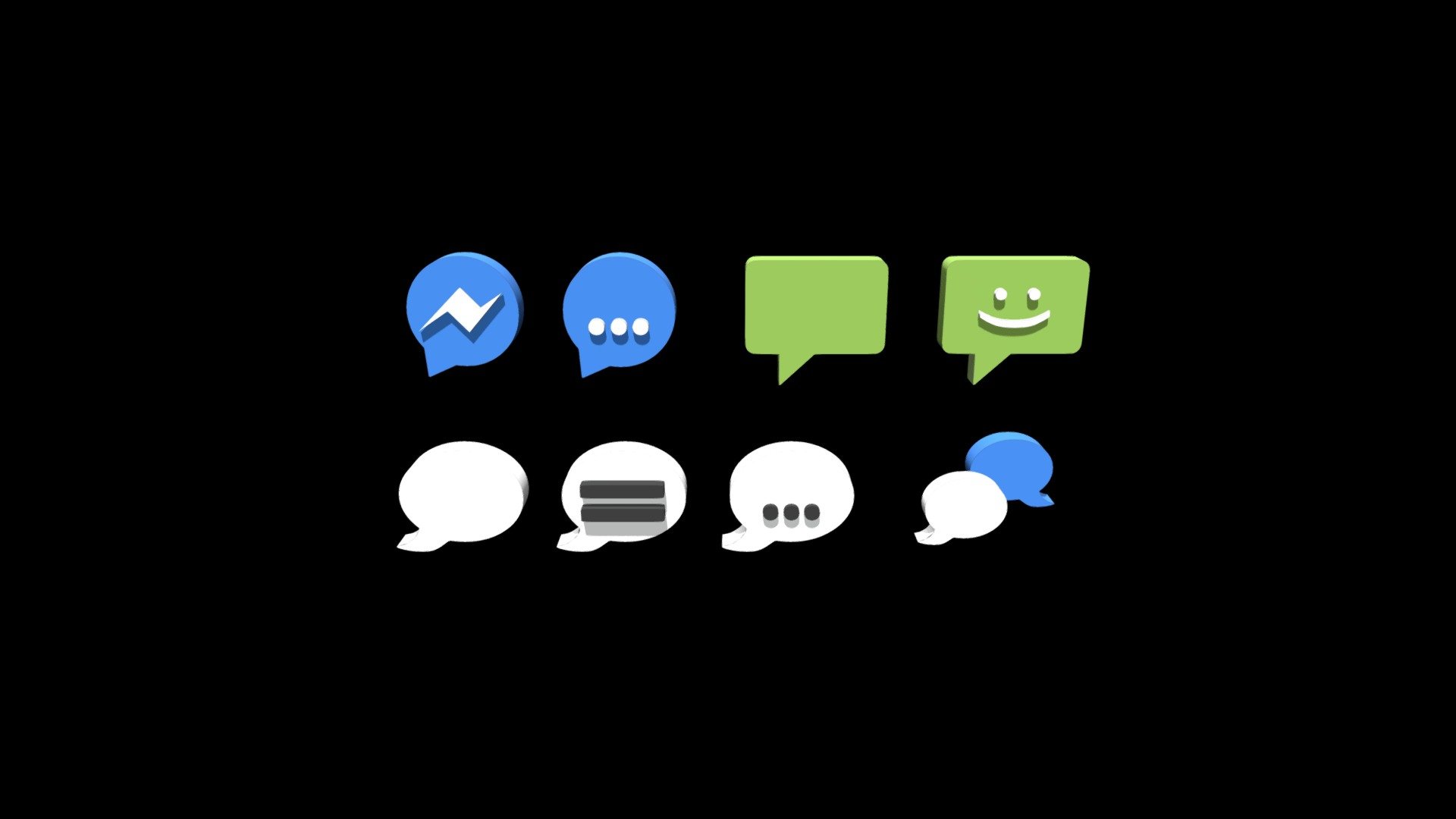 3D icons
Messange/ FB messanger/ SMS - 3D icons messanger - Download Free 3D model by Sparrow (@innasparrow) 3d model