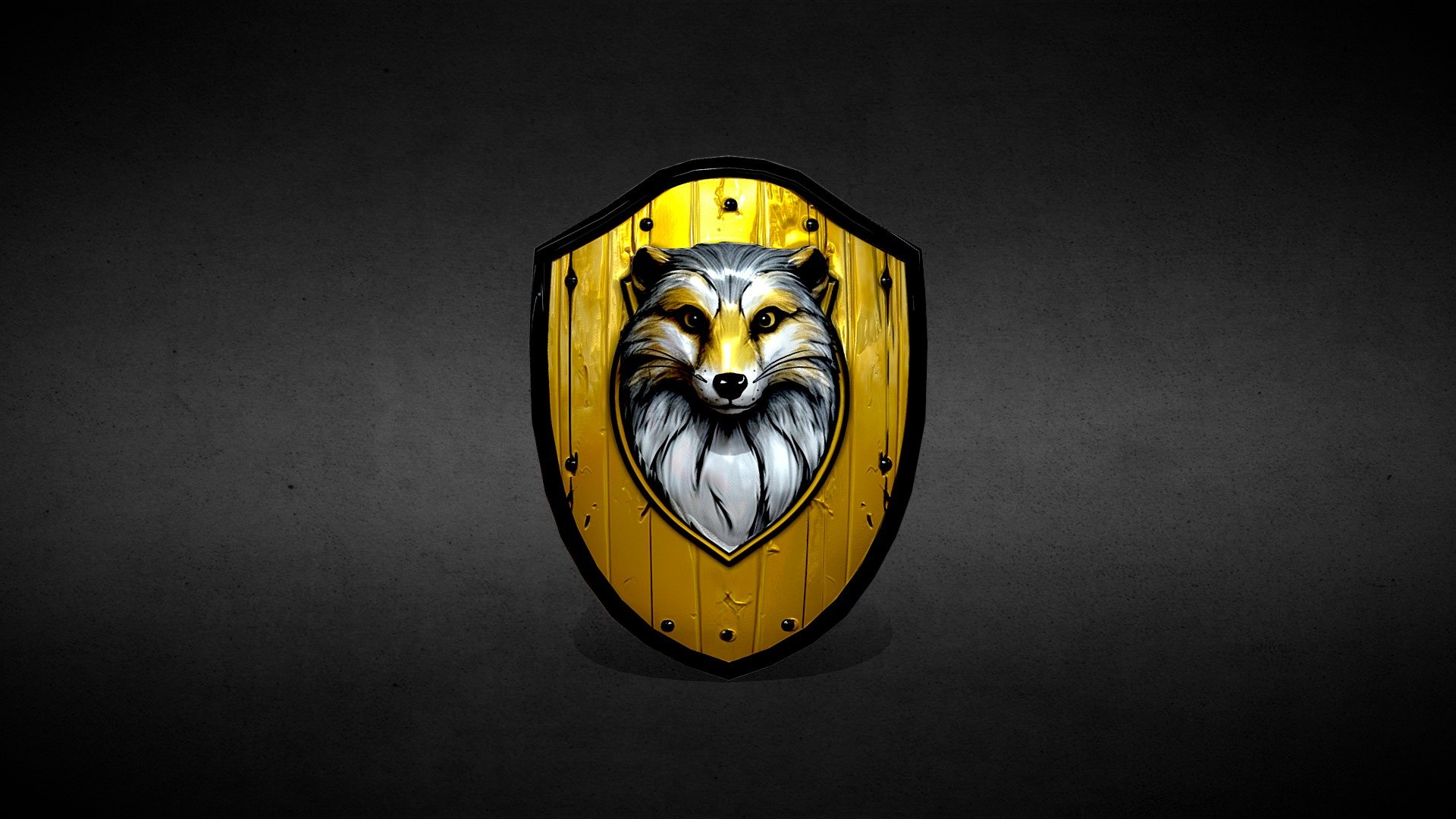 Hufflepuff coat of arms / shield from Harry Potter series - Hufflepuff coat of arms, shield - Buy Royalty Free 3D model by mkxl 3d model