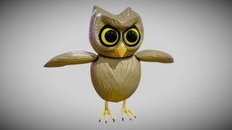 Owl (Toon Style) (Rigged) bird, unreal, secondlife, night, ready, fbx, xps, disney, engine, mmd, wildlife, roblox, unturned, fnaf, vrchat, nocturnal, fortnite, vroid, unity, cartoon, game, blender, pbr, lowpoly, stylized, anime, funny, rigged, backroom
