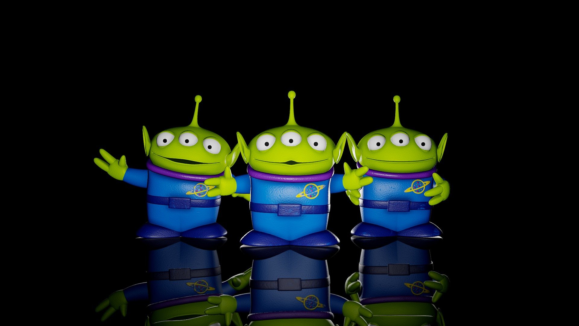 Toy Story Select - Aliens

Renders: https://www.artstation.com/artwork/KeRAAG - Aliens - 3D model by Ramón Ruiz (@ramon.ruiz) 3d model
