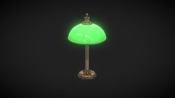 Old Table Lamp V03 lamp, victorian, artdeco, props, rarity, desklamp, table-lamp, freemodel, lighting, gameasset, light, gameready