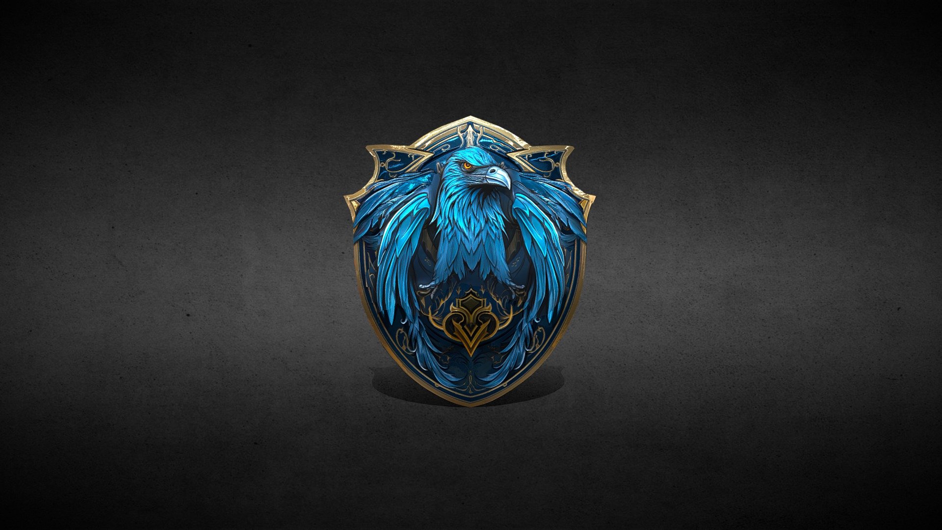 Ravenclaw coat of arms / shield from Harry Potter series - Ravenclaw coat of arms, shield - Buy Royalty Free 3D model by mkxl 3d model
