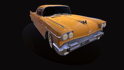 1958 Cadillac Coup DeVille car-highpoly-style-oldschool-cadillac