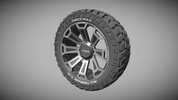 All Terrain Tire And Rim wheel, rim, truck, terrain, tire, all, offroad, tyre, vehicle, car, sport