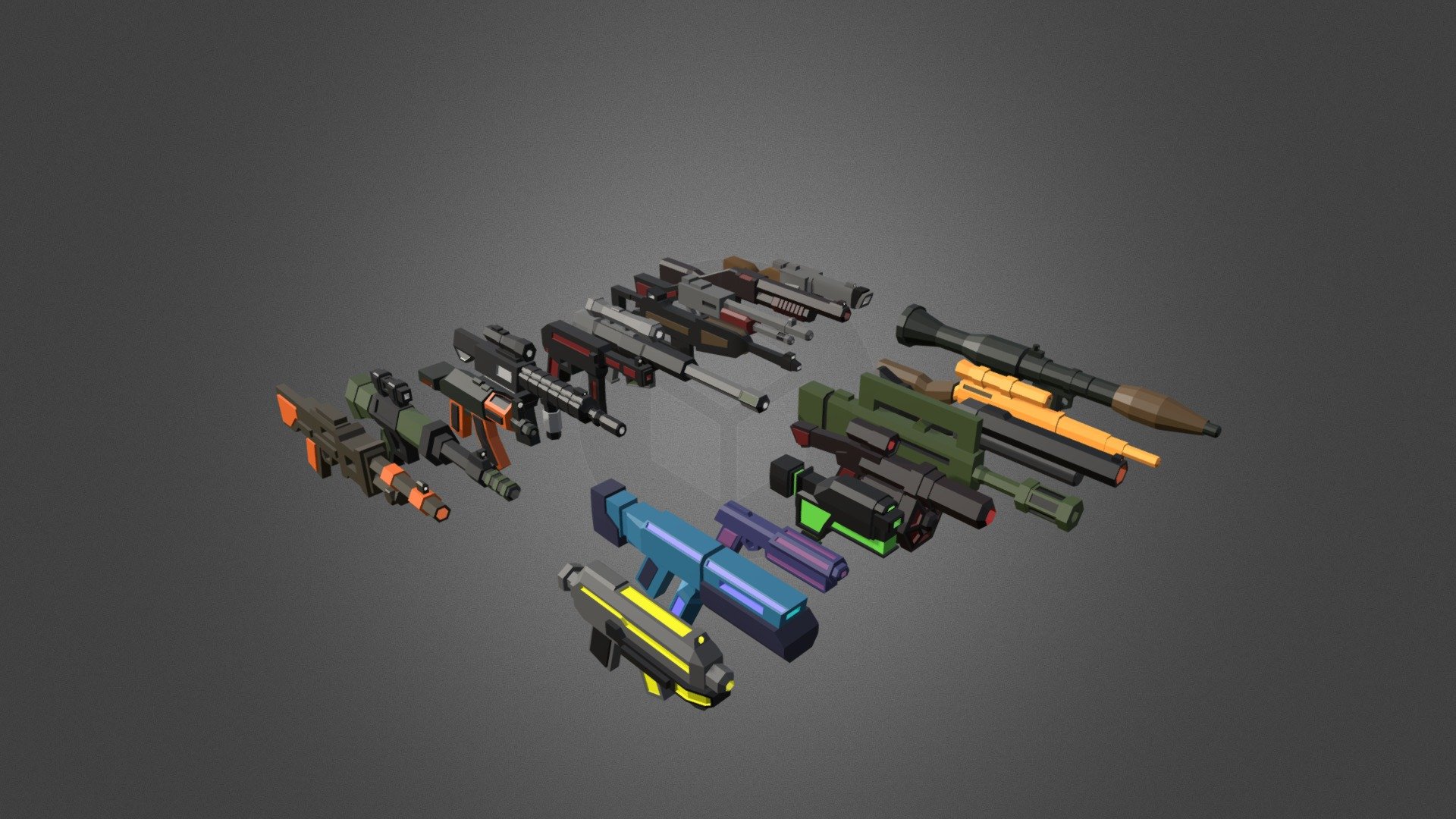 Low Poly Weapon Bundle of guns, pistols and a bazooka!


19 OPTIMIZED game assets!
1 texture for all models!
 - Low Poly Weapon Assets Bundle - 3D model by Funky (@vojka93) 3d model