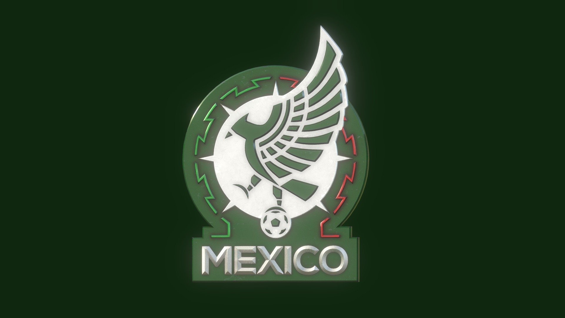 3D stylized badge of Mexico national football team, one of the teams qualified for the FIFA World Cup 2022.

This event it’s scheduled to take place in Qatar from 21 November to 18 December 2022

Made with Blender and Substance Painter 3d model