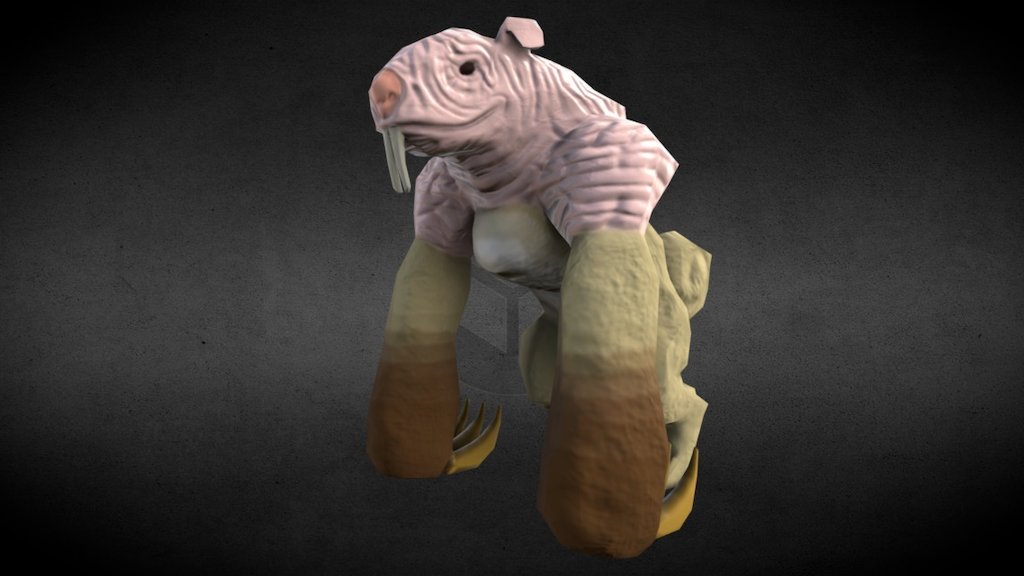 Part Pug, Part Sloth, Part Naked Mole Rat. Animals chosen by Draw with Jazza and Sketched by Katelyn McCaigue. Love me some spliced animals. 5.5 Hour Project Speed Build. Episode: https://www.youtube.com/watch?v=f1dMFjo_t-E - The Naked Slog / Katelyn McCaigue Fan Art - 3D model by Mark Wilson (@markkrawiec) 3d model