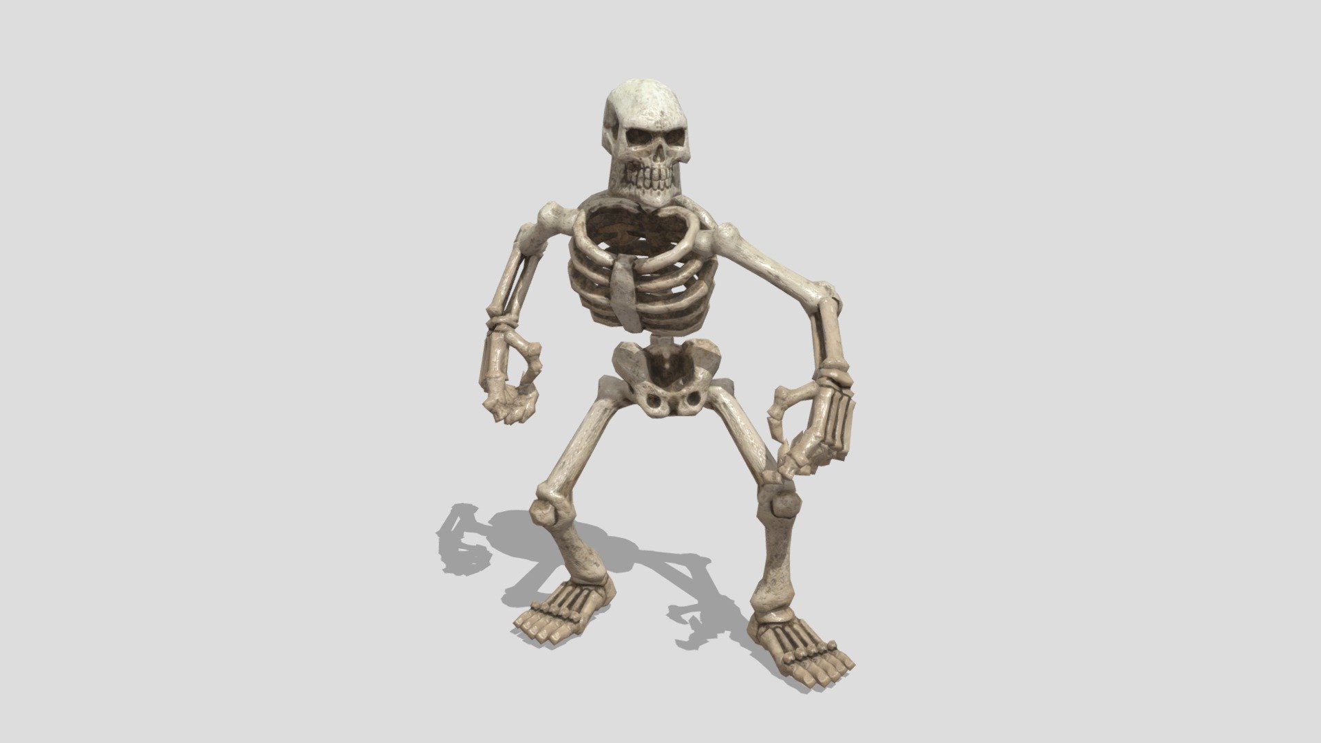 Made this for the reworking of a game.
This Skeleton has odd scaling because it was made for 3D printing.
It's been tweaked a bit since for in game usage and to match a more realistic scaling.

Come around and check out my other works on YouTube: https://www.youtube.com/c/VidovicArts101 - Skeleton - 3D model by VidovicArts (@oshjavid) 3d model