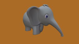 Elephant elephant, cute, character, cartoon, blender, animal, animation