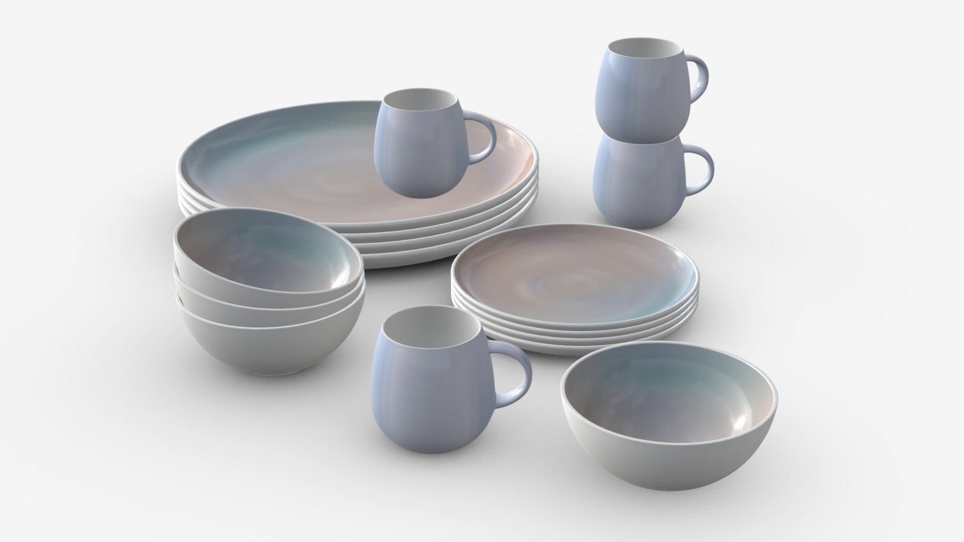 Dinnerware set 03 - Buy Royalty Free 3D model by HQ3DMOD (@AivisAstics) 3d model