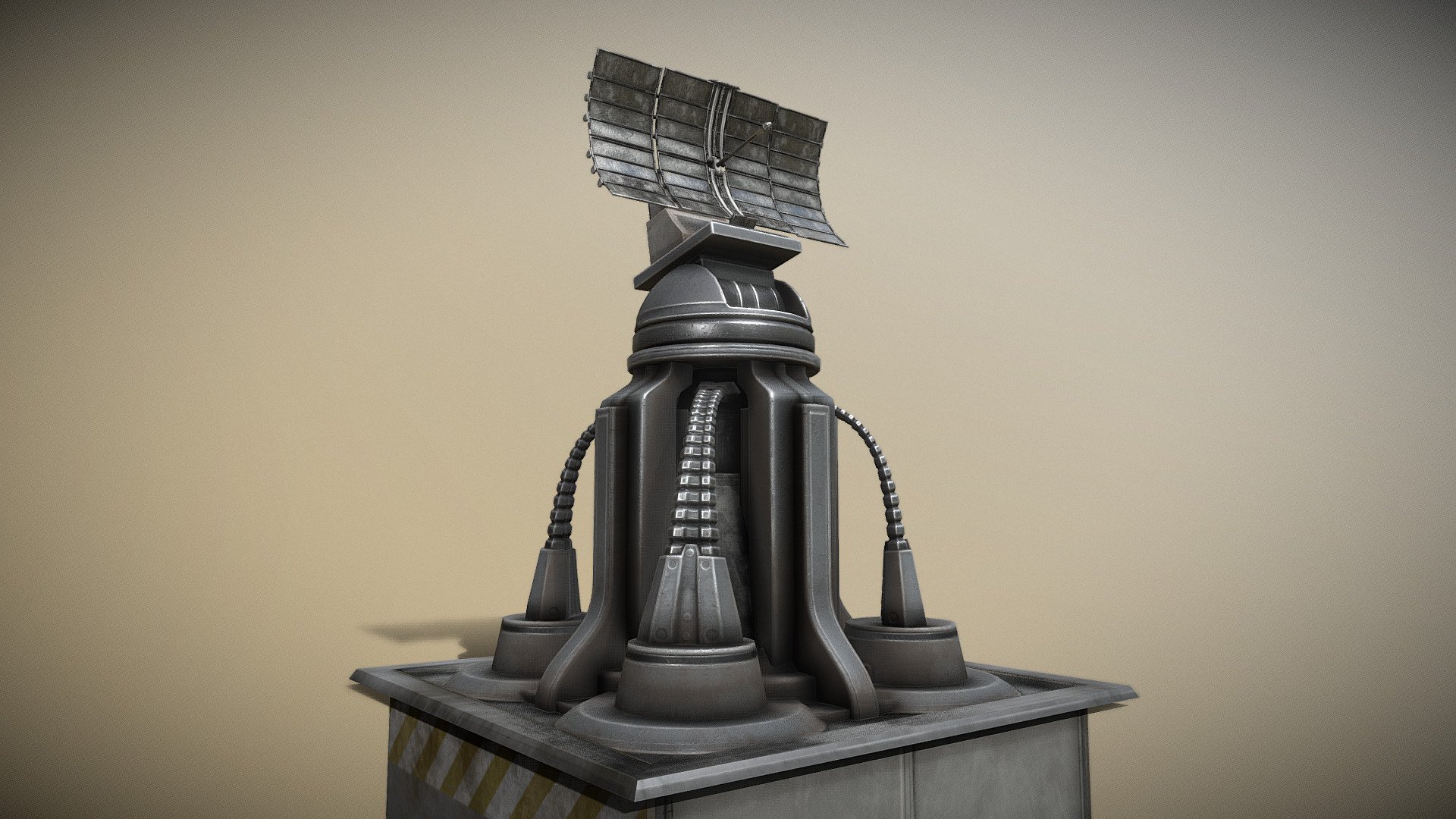 Here is a futuristic radar tower, modeled and textured in 3d-coat. 

For rigging and the animations I have used Blender.

Animations: 
- Idle animation (loopable) 
- Uplifting animation , solar power tower coming out of the ground (loopable)

3 Texture sets: 
- Normal maps for GLSL and DirectX 
- Color 
- Metalness 
- Roughness 
- Ambient occlusion 
- Curvature maps 
- All textures in 4096 x 4096 px resolution











My name is Dennis Haupt (3DHaupt).

3D Artist for Modeling, Texturing, Rigging and Animation since 2008.

My favorite software is Blender-3d, but I also work with 3d-Coat or other 3d / 2d programs 3d model