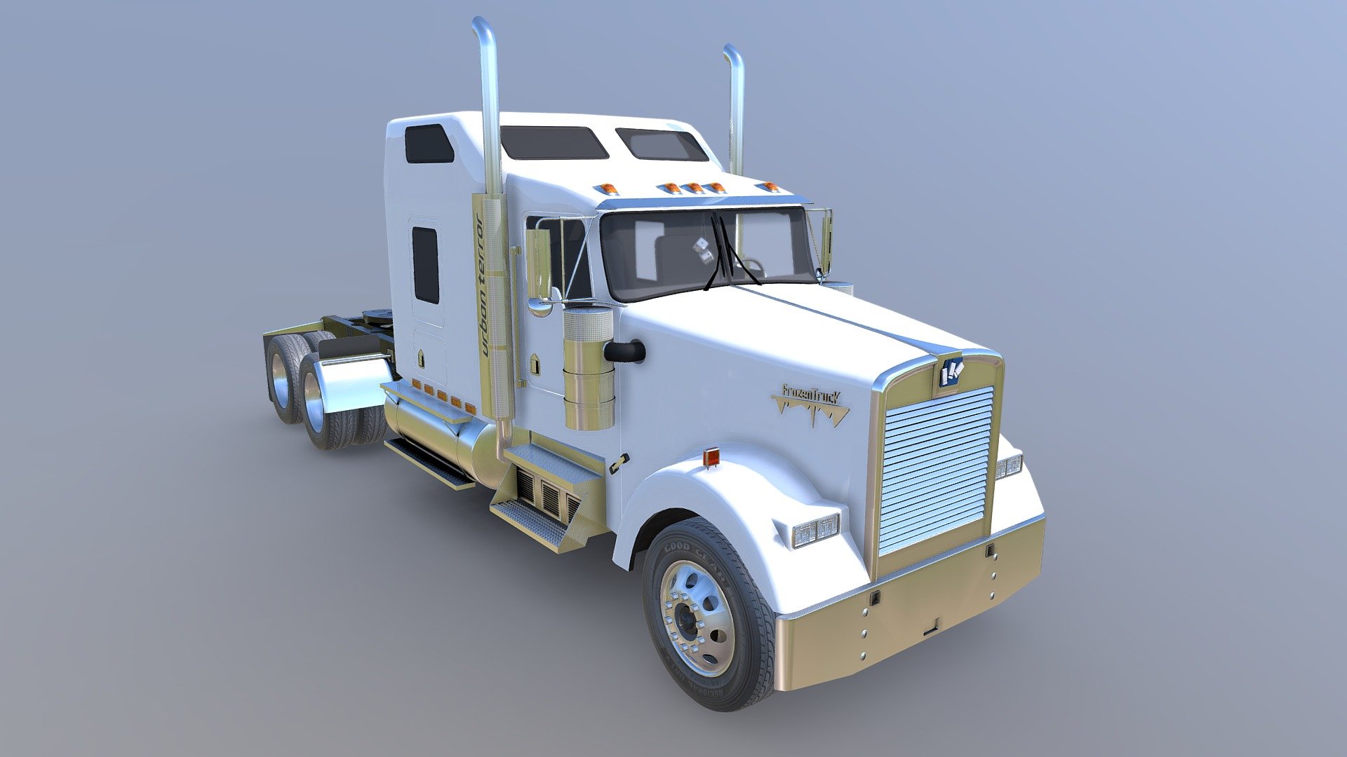Semi Truck Tractor for the game Urban Terror - SM Truck Semi 01 - 3D model by joemauke 3d model