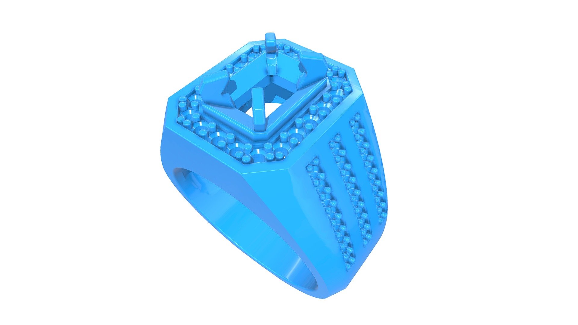 Men Ring Setting Size 7US

This 3D model prepared for SLA or DLP 3Dprint Machine

If you require specific finger sizes for this model or stones shape and/or size, you can contact with me via private message. 

STL mesh file checked with Rhino5 and Autodesk Netfabb software. STL files has a good closed mesh and orientable surfaces, which will allow you to get very good 3D printing result and surface quality - Ring Men Size 7US - Buy Royalty Free 3D model by Puppy3D 3d model