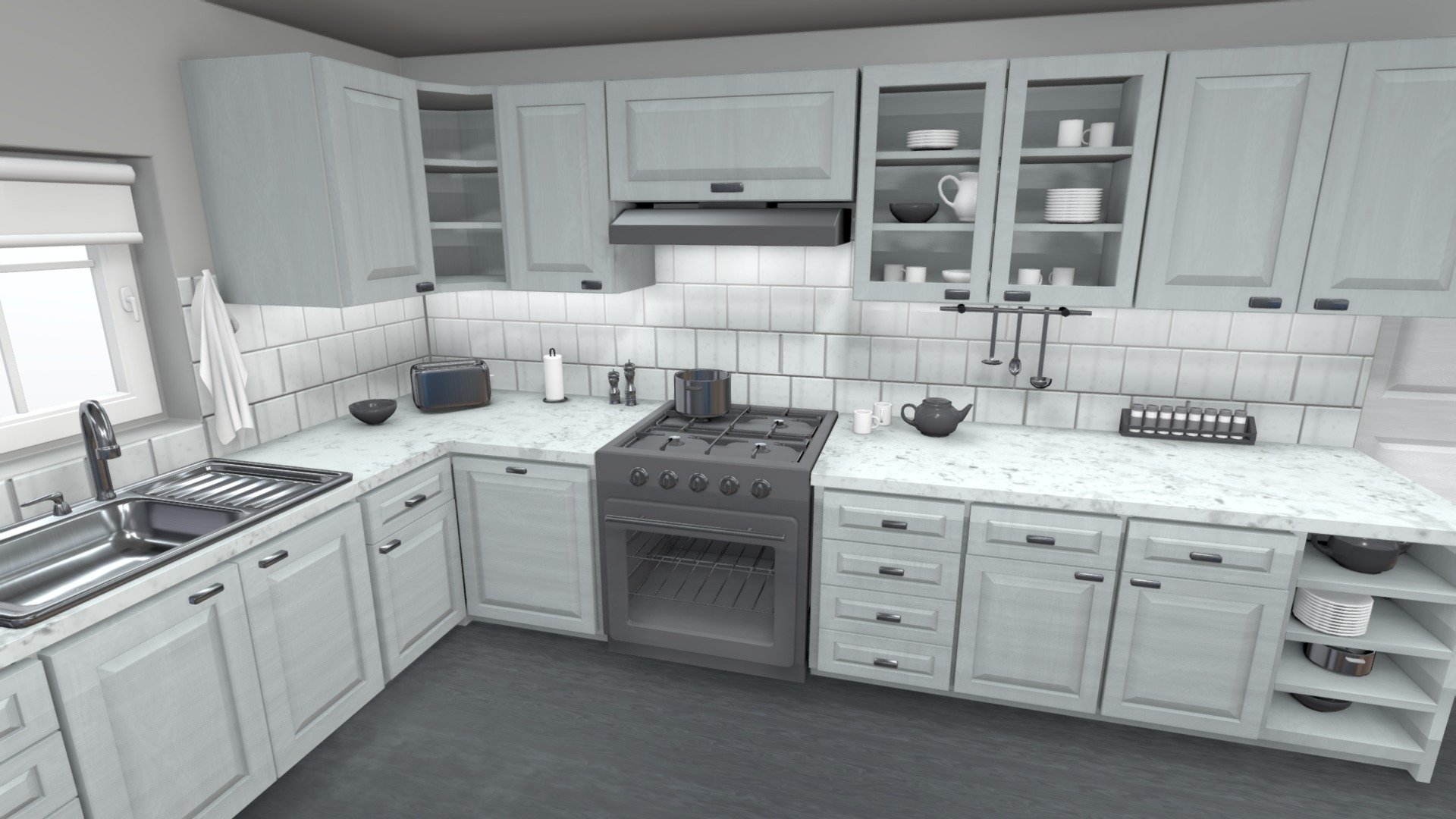 Kitchen - Buy Royalty Free 3D model by Janis Zeps (@zeps9001) 3d model