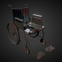 Bloody horror wheelchair wheelchair, hospital, old, maya-2016, substancepainter, substance, maya, game, horror