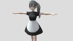【Anime Character】Hina (Maid V2/Unity 3D) japan, maid, animegirl, animemodel, anime3d, japanese-style, anime-character, vroid, unity, anime, japanese