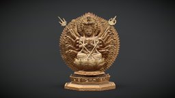 千手观音 木雕 The Thousand-Hand Bodhisattva chinese, bodhisattva, photogrammetry, carving-wood