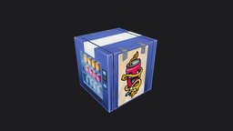 Handpainted cube, CGMA week 1 cube, prop, vending, fridge, cgma, vending-machine, handpainted, stylized