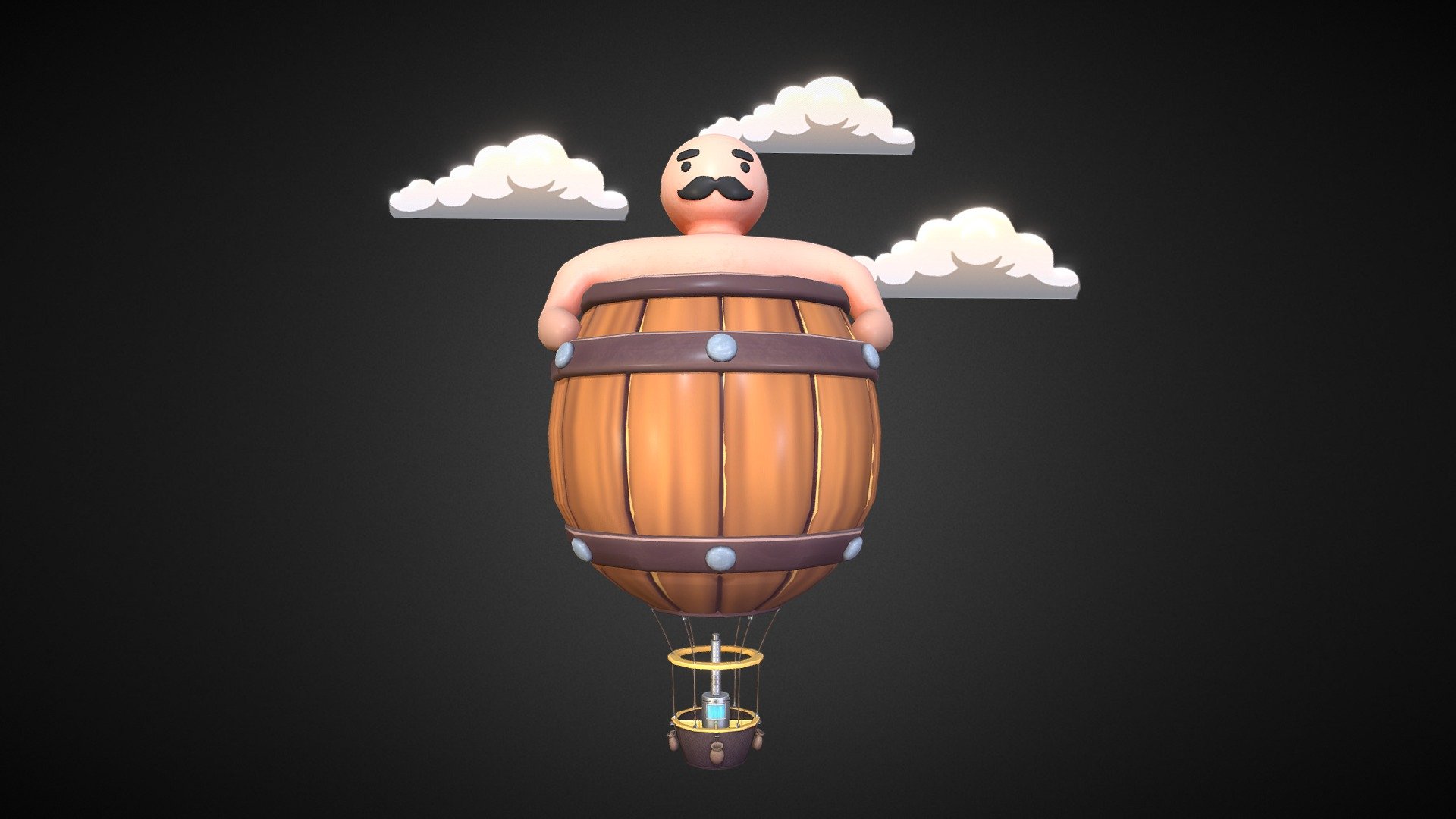 Hot air Ballon model for the World Skills contest.
The idea came to me while I was eating a pack of pringles and desperately thinking of what can I model.

Programs: 3DS MAX, Substance Painter.

Tris: 9.954 - World Skills Barrel Tub Air Balloon 3d model
