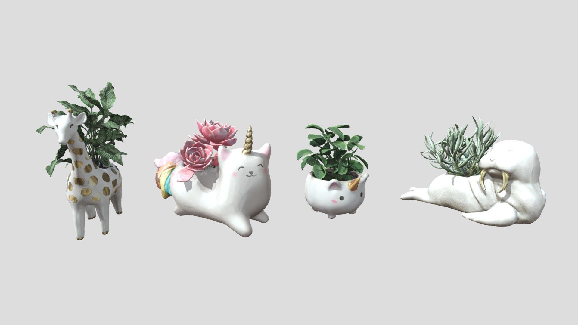 indoor plants pack 07 - Buy Royalty Free 3D model by wissemridj 3d model